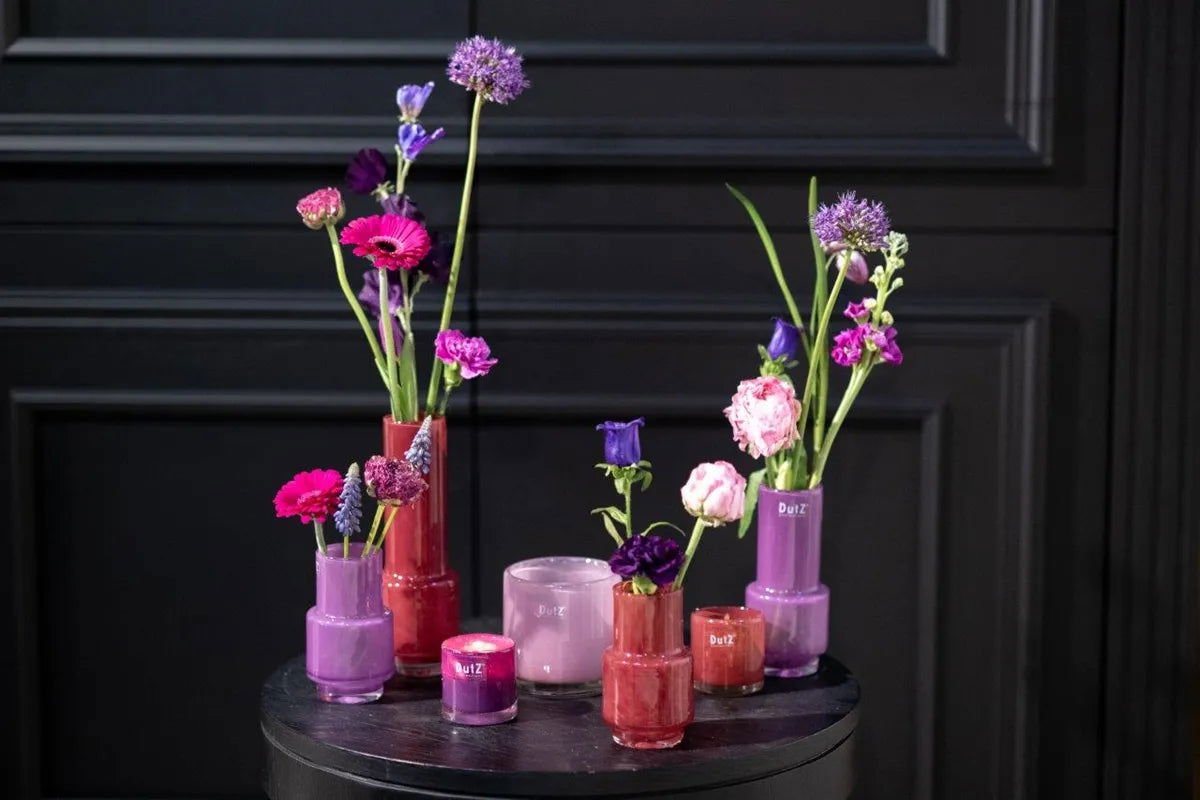 Lowlands Design Rona Glass Vase - Raspberry