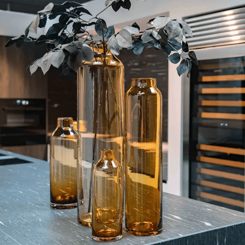 Lowlands Design Longo Amber Glass Vase