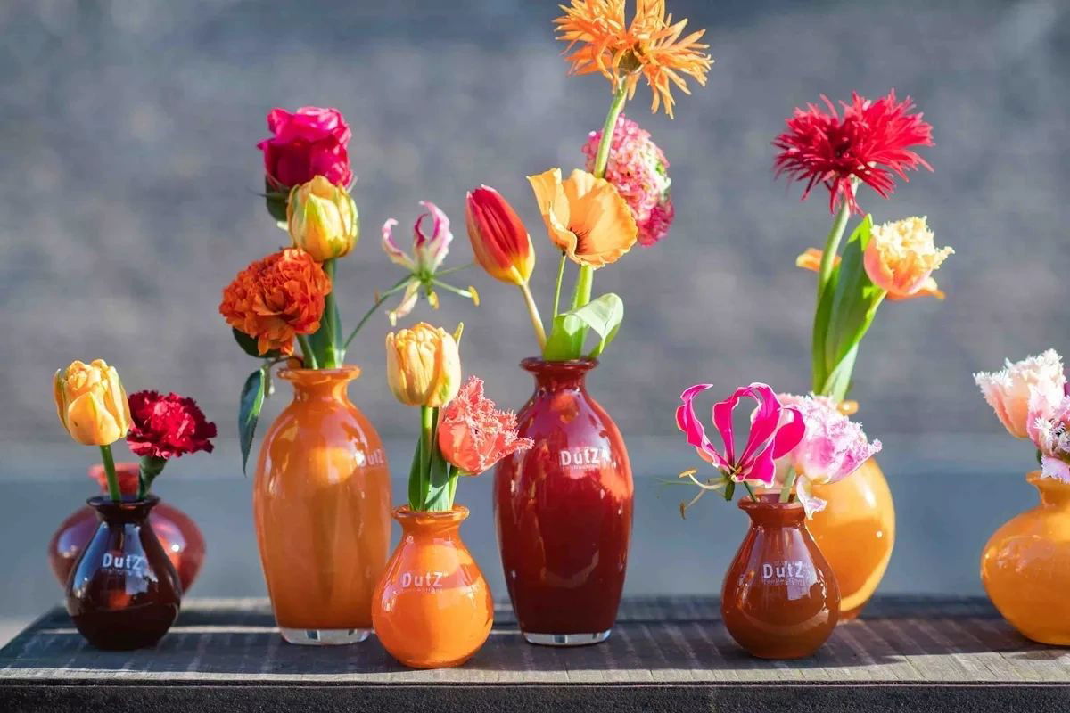 Lowlands Design Nadiel Red Tints Bud Vase Set