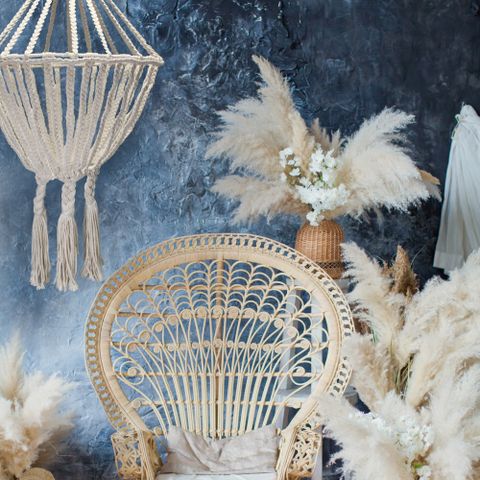 HatiNest Macrame Large Drop Chandelier - Natural