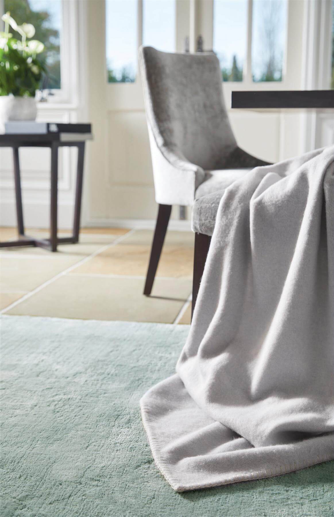Hush Solid Aqua Luxury Rug by The Rugs