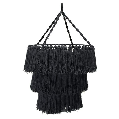 HatiNest Macrame Soft Chandelier - Black