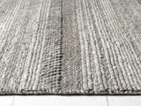 Chunky Natural Grey Knitted Rug – Handwoven Wool Texture