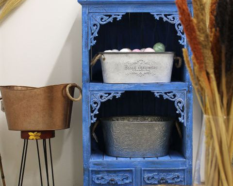 HatiNest Albasia Bathroom Cabinet - Bluewash