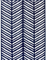 Maestro Herringbone Blue Rug