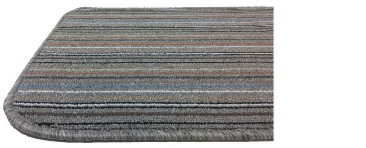 Stockholm Lead/Light Blue Washable Mat | The Rugs