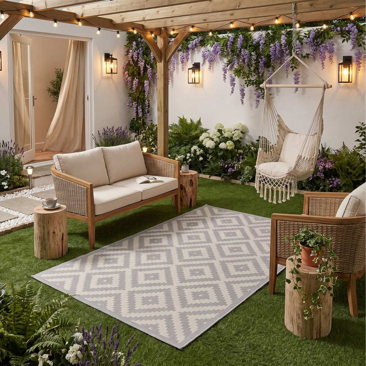 Ecology Outdoor Rug Grey 100G | The Rugs