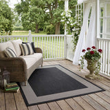 Ecology Outdoor Rug Black 200BL by The Rugs