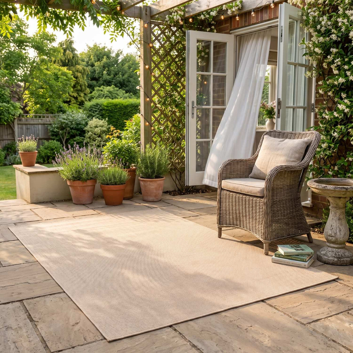 Ecology Outdoor Rug Beige 500B by The Rugs