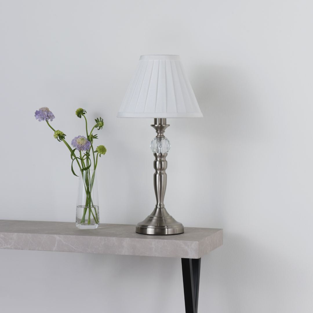 Pagazzi Edwina Satin Chrome Touch Table Lamp