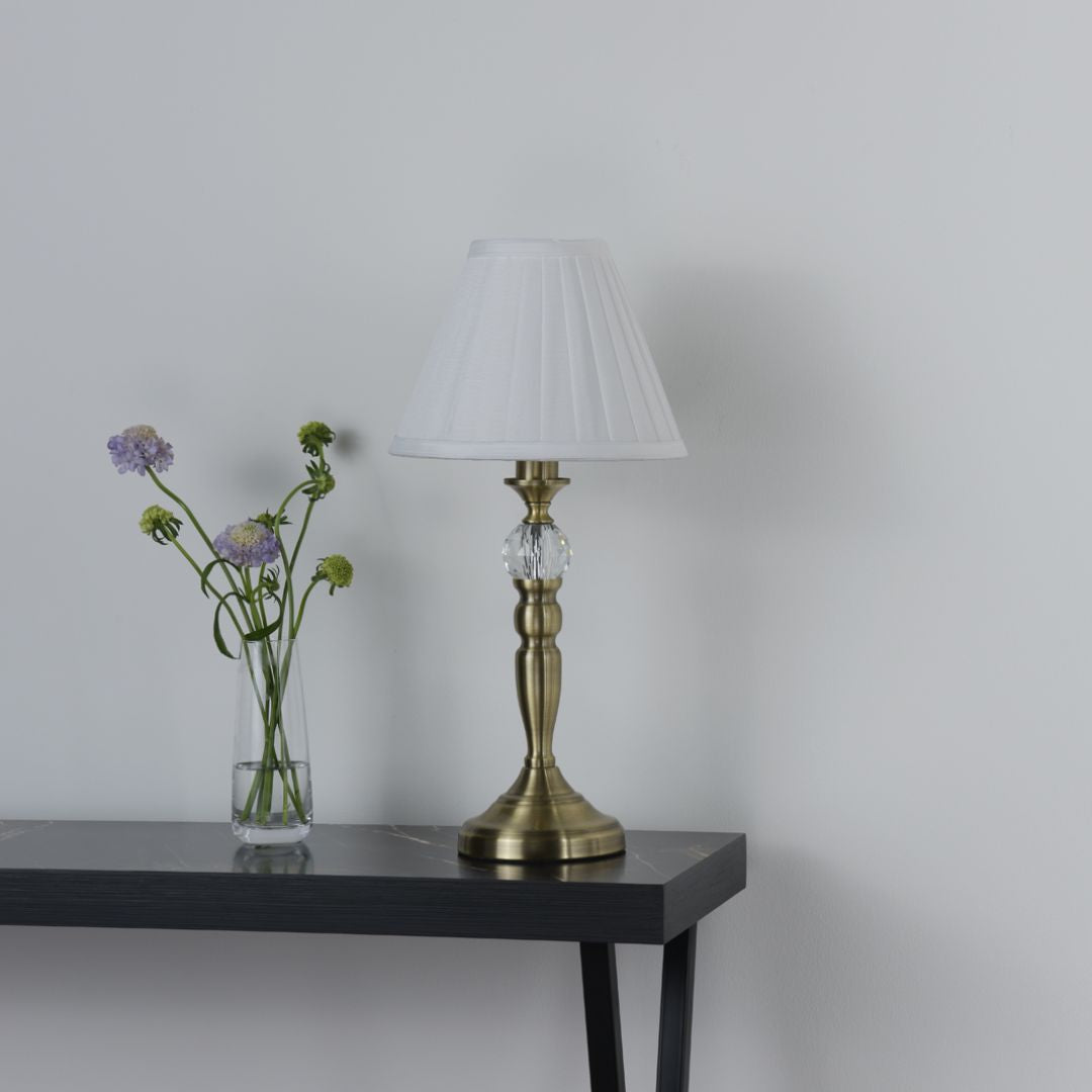 Pagazzi Edwina Antique Brass Touch Table Lamp
