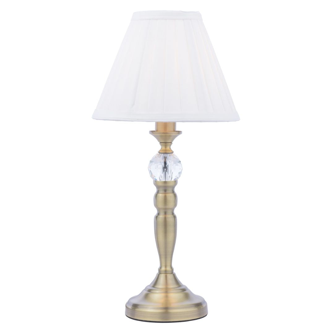 Pagazzi Edwina Antique Brass Touch Table Lamp
