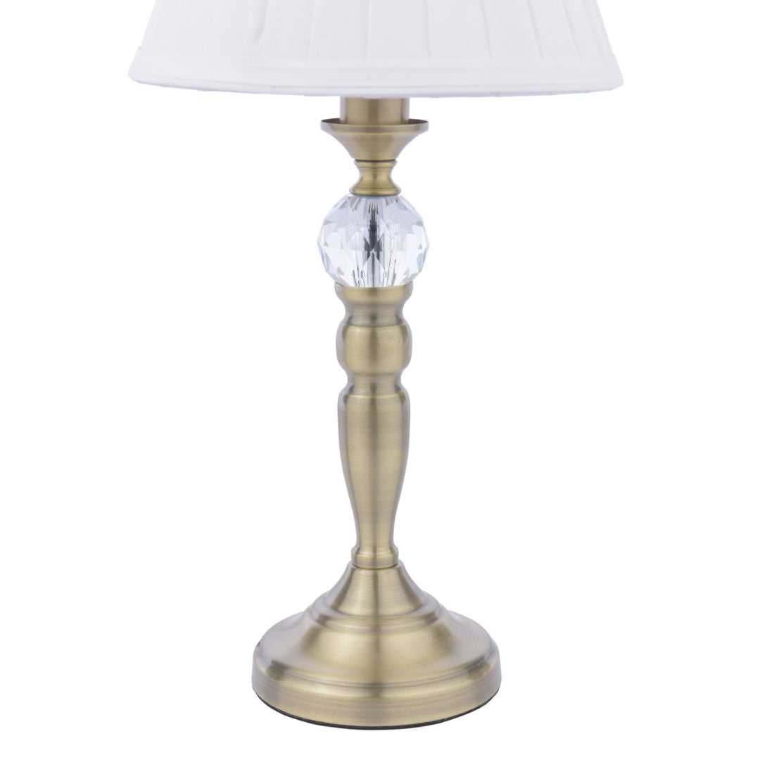 Pagazzi Edwina Antique Brass Touch Table Lamp