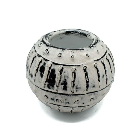 HatiNest Greek Bubble Clay Plant Pot Cream - 10cm