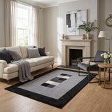 Ephesus Grey Black Rug | 100% polypropylene