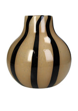 Casa by Josephine Jenno Elegant Brown Two Toned Striped Vase
