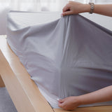 SHEET STORY Ella Cotton Dove Grey Fitted Sheet