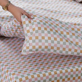 SHEET STORY Ella Cotton Gems Checkerboard Duvet Cover – 400TC