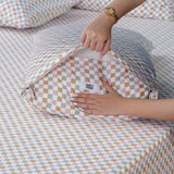 SHEET STORY Ella Cotton - Gems Checkerboard Pillowcases Pair