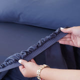 SHEET STORY Ella Cotton - Midnight Blue Fitted Sheet