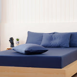 SHEET STORY Ella Cotton - Midnight Blue Fitted Sheet