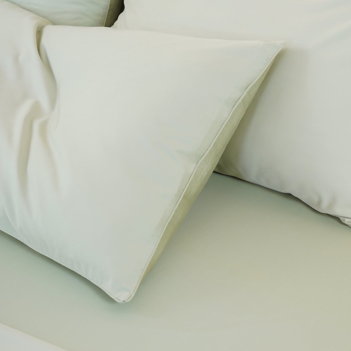 SHEET STORY Ella Cotton Sage Green Pillowcases Pair