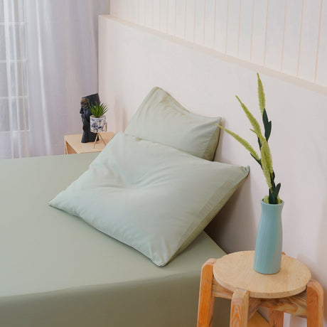 SHEET STORY Ella Cotton Sage Green Pillowcases Pair