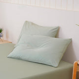 SHEET STORY Ella Cotton Sage Green Pillowcases Pair