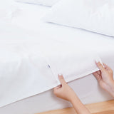 SHEET STORY Ella Cotton White Flat Sheet