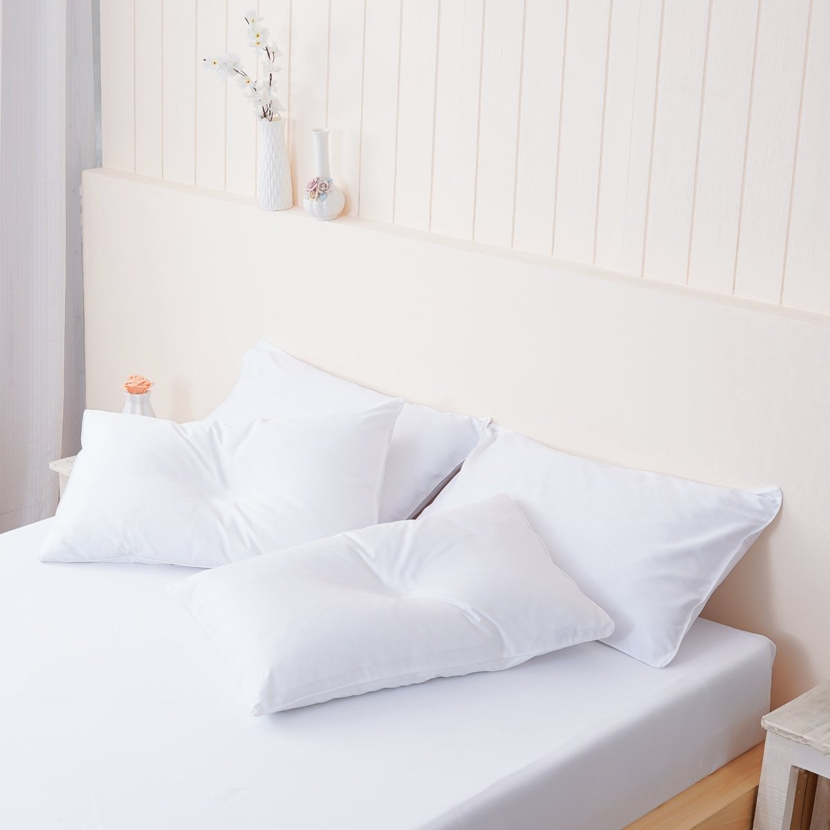 SHEET STORY Ella Cotton - White Pillowcases Pair