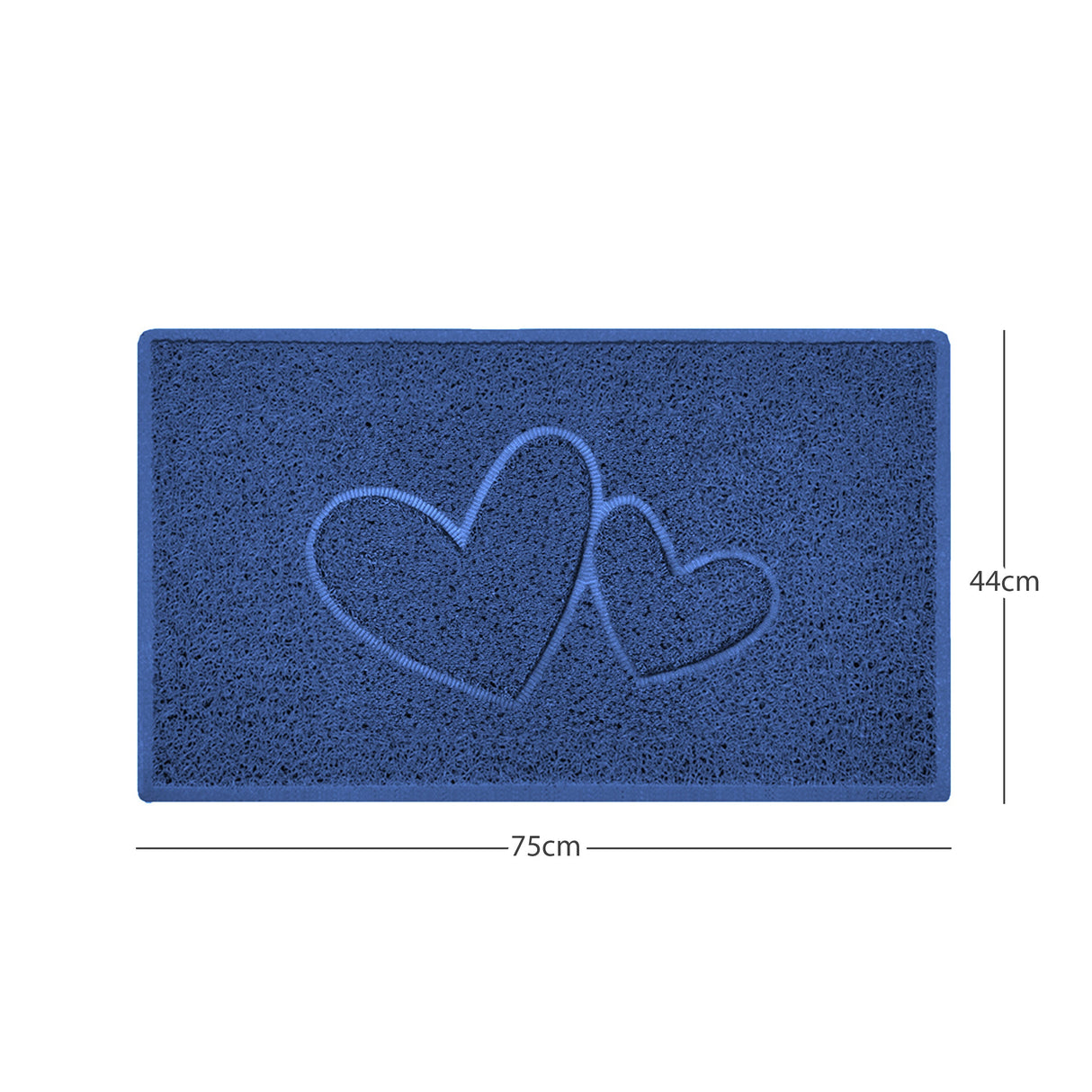 Double Heart Embossed Spaghetti Door Mat Non Slip | Nicoman