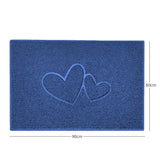 Double Heart Embossed Spaghetti Door Mat Non Slip | Nicoman