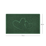 Double Heart Embossed Spaghetti Door Mat Non Slip | Nicoman