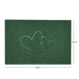 Double Heart Embossed Spaghetti Door Mat Non Slip | Nicoman
