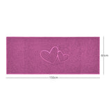 Double Heart Embossed Spaghetti Door Mat Non Slip | Nicoman