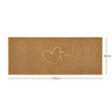 Double Heart Embossed Spaghetti Door Mat Non Slip | Nicoman