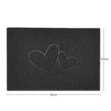 Double Heart Embossed Spaghetti Door Mat Non Slip | Nicoman