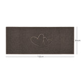 Double Heart Embossed Spaghetti Door Mat Non Slip | Nicoman