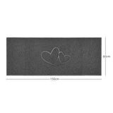 Double Heart Embossed Spaghetti Door Mat Non Slip | Nicoman