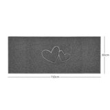 Double Heart Embossed Spaghetti Door Mat Non Slip | Nicoman