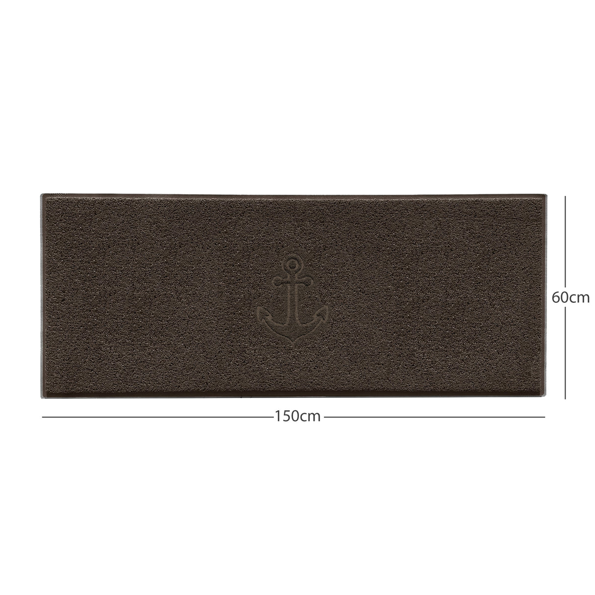 Nicoman "Anchors Away" Grey Spaghetti Door Mat