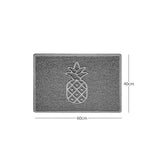 Nicoman Embossed Pineapple Grey Spaghetti Door Mat