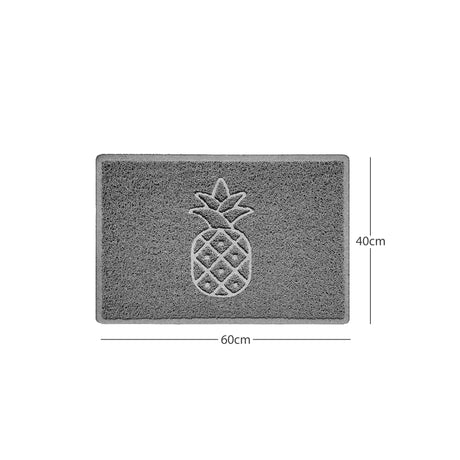 Nicoman Embossed Pineapple Grey Spaghetti Door Mat