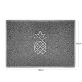 Nicoman Embossed Pineapple Grey Spaghetti Door Mat