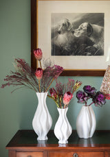 Casa by Josephine Jenno Emilie Tall White Twisted Ceramic Vase