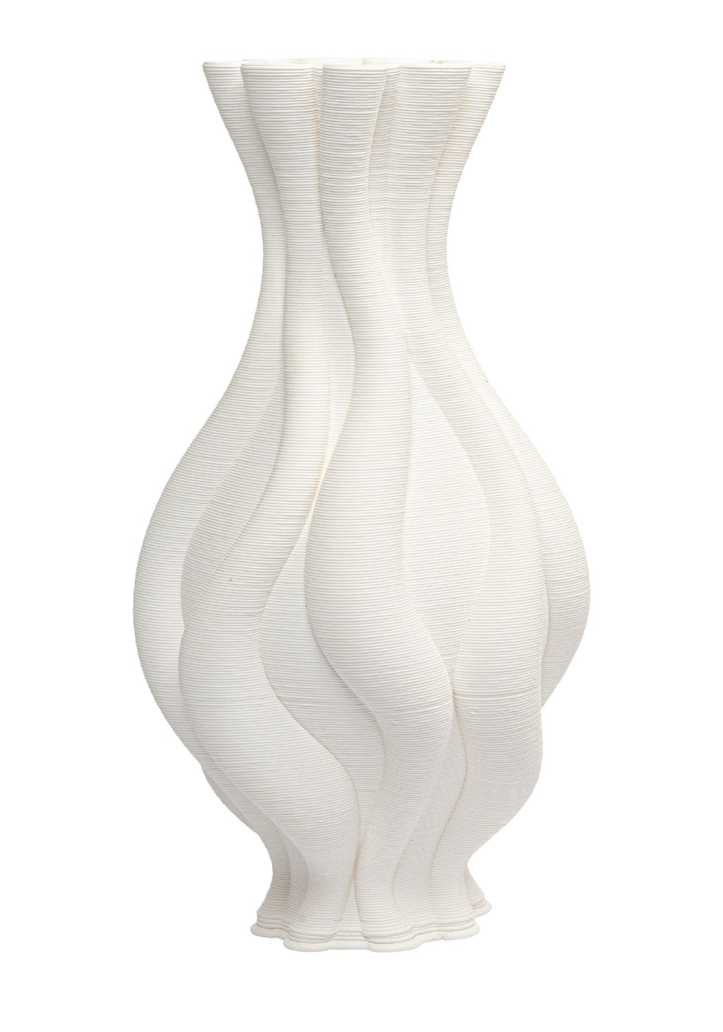 Casa by Josephine Jenno Emilie White Twisted Ceramic Vase