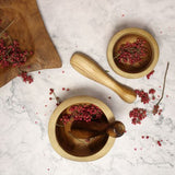 HatiNest Ergo Teak Pestle & Mortar Small