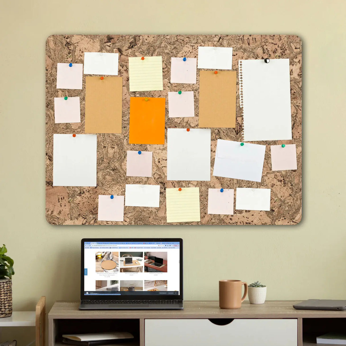 Portuguese Treasures Extra Large Black Twist Cork Memo Board - 900x600mm
