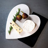 Rinkit White Heart Marble Chopping Board - 27cm x 25cm