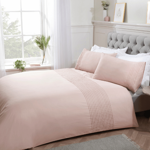 Blush & Bale Pintuck Blush Duvet Set